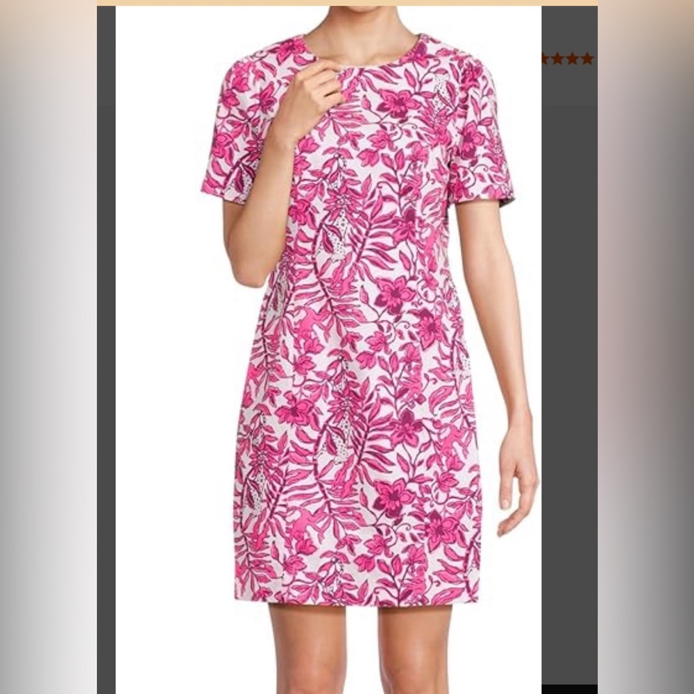 Lilly Pulitzer Mila Short Sleeve Dress Elderflower Blossom Lil Escape Plan